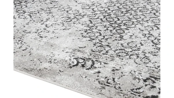 Tapis Effet Usé Gris En Viscose L160 X L230 Cm PETRA magasin 4