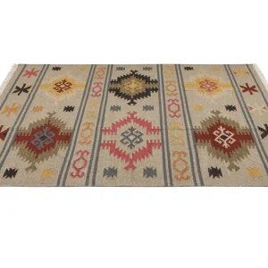 exclusivement disponibles Tapis Kilim Tissé à La Main En Laine Et Coton 160 X 230 Cm SAUK 8