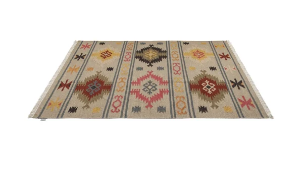 exclusivement disponibles Tapis Kilim Tissé à La Main En Laine Et Coton 160 X 230 Cm SAUK 3