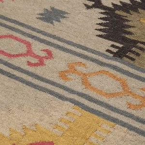 exclusivement disponibles Tapis Kilim Tissé à La Main En Laine Et Coton 160 X 230 Cm SAUK 10