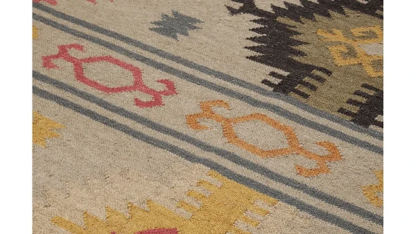 exclusivement disponibles Tapis Kilim Tissé à La Main En Laine Et Coton 160 X 230 Cm SAUK 4