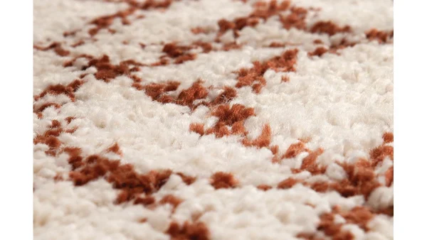 luxe soldes Tapis Moderne Beige Et Rouge Tomette 200 X 290 Cm PALMERAIE 4