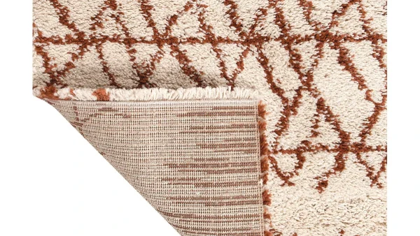 luxe soldes Tapis Moderne Beige Et Rouge Tomette 200 X 290 Cm PALMERAIE 5