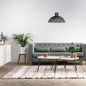 luxe soldes Tapis Moderne Beige Et Rouge Tomette 200 X 290 Cm PALMERAIE 17