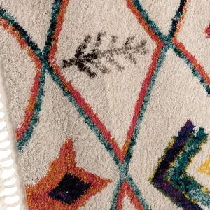 online boutique Tapis Motif Berbère Multicolore Avec Pompons Blancs L160 X L230 Cm ALADIN 7