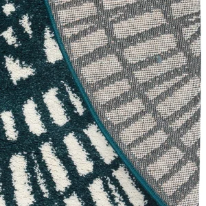 Promotio de vente Tapis Rond Graphique Bleu D160 Cm OLAPA 11