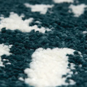 Promotio de vente Tapis Rond Graphique Bleu D160 Cm OLAPA 13