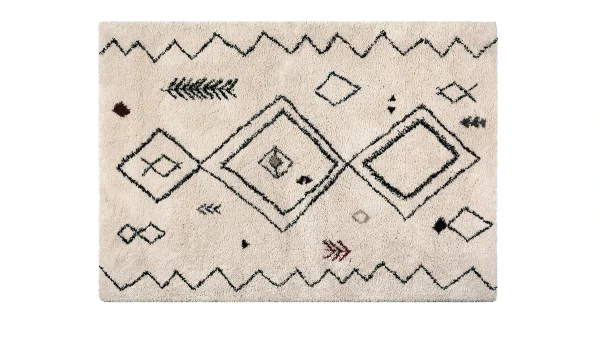Tapis Style Berbère Ivoire Et Noir 160 X 230 Cm YAKIMA acheter en ligne 1
