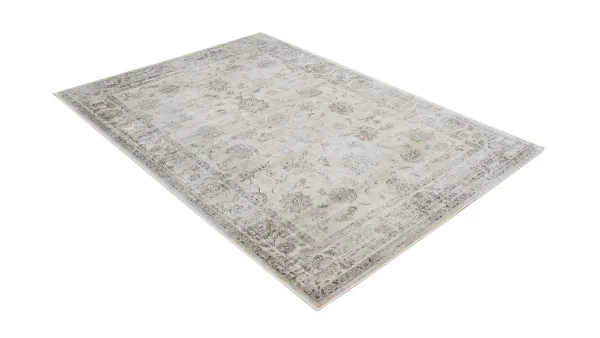 Authenticité garantie Tapis Vintage En Viscose Avec Motifs Gris 160 X 230 Cm RYAD 3