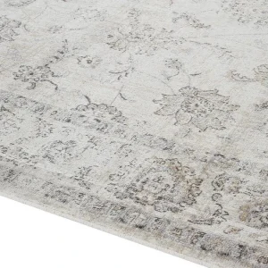 Authenticité garantie Tapis Vintage En Viscose Avec Motifs Gris 160 X 230 Cm RYAD 11
