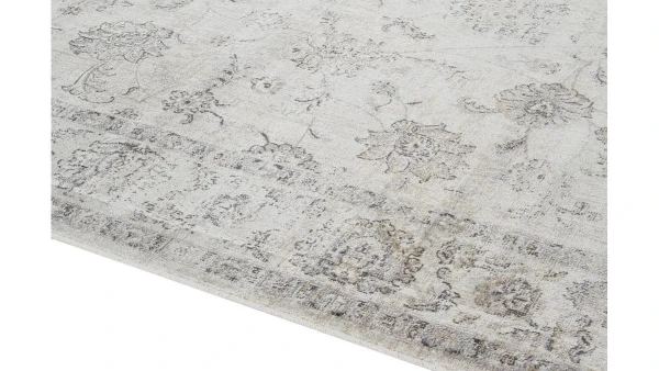 Authenticité garantie Tapis Vintage En Viscose Avec Motifs Gris 160 X 230 Cm RYAD 4
